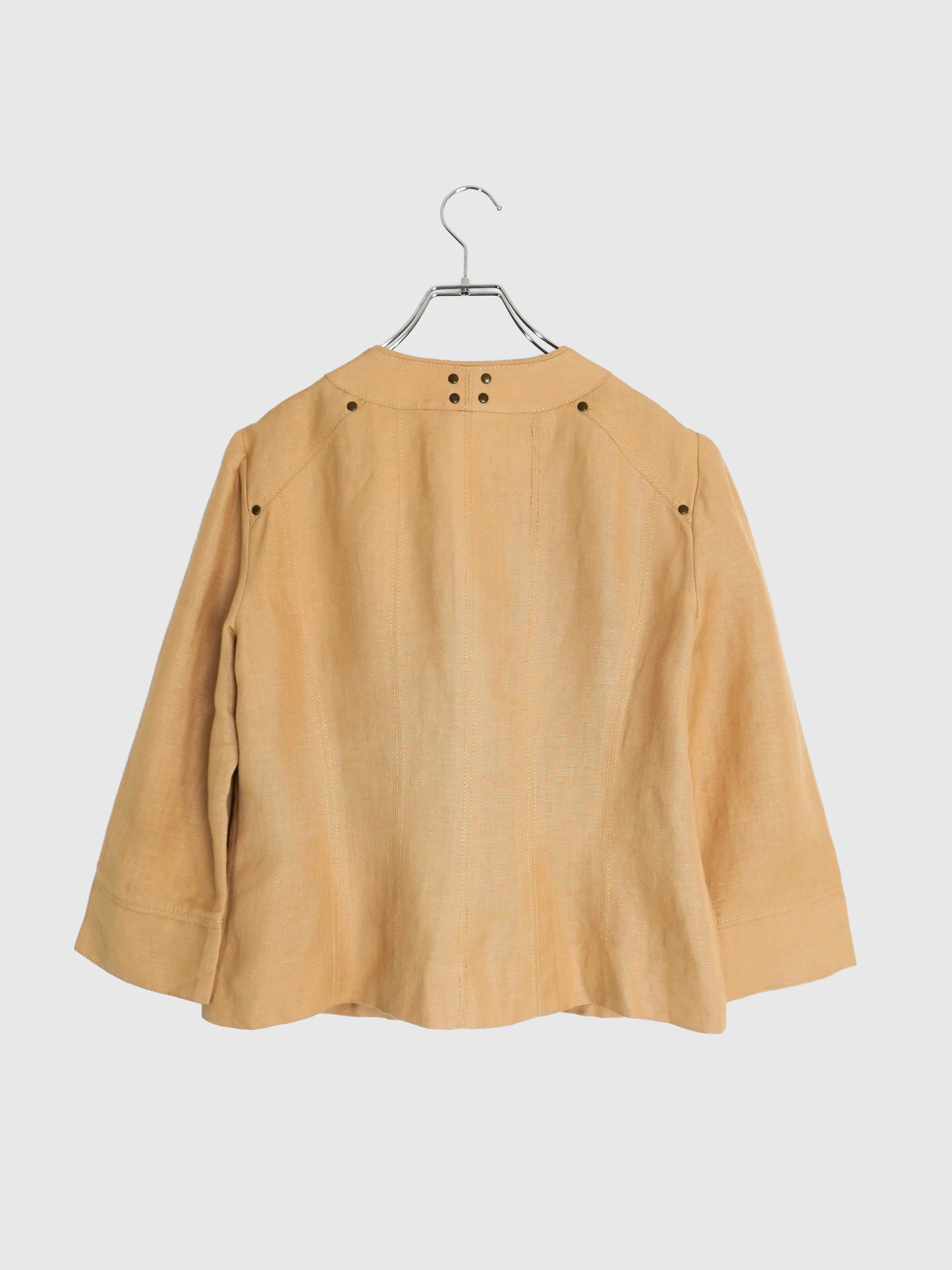 No collar Studs Jacket