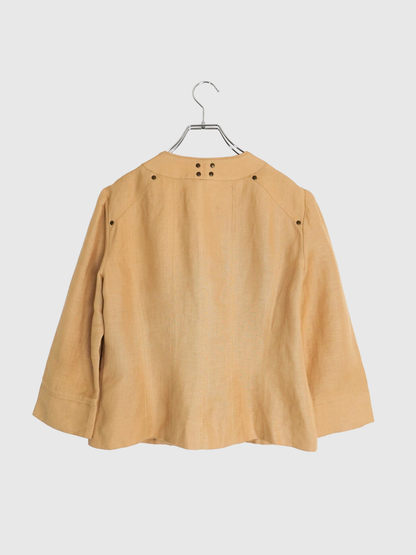No collar Studs Jacket