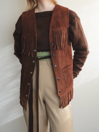 Suède Fringe Vest