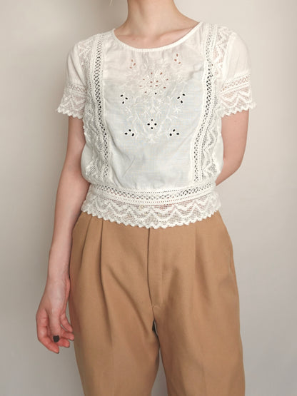Lace Cotton Tops