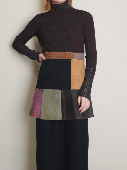 Patchwork Suède Skirt