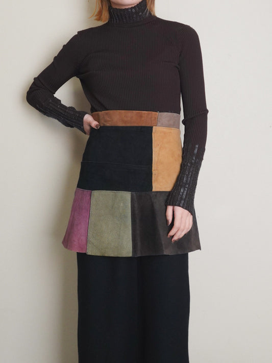 Patchwork Suède Skirt