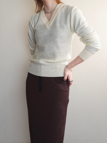 Vneck Knit Pullover