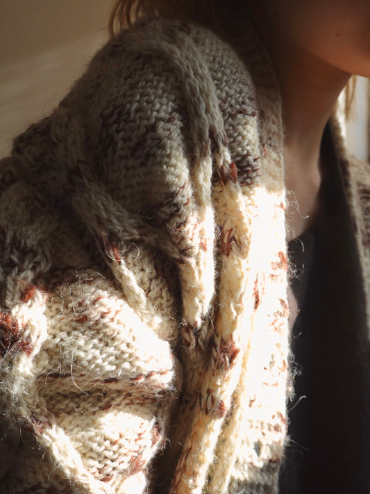 Marble Cable Knit Cardigan