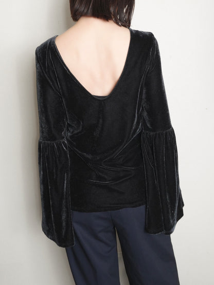Velours Flare sleeve Tops