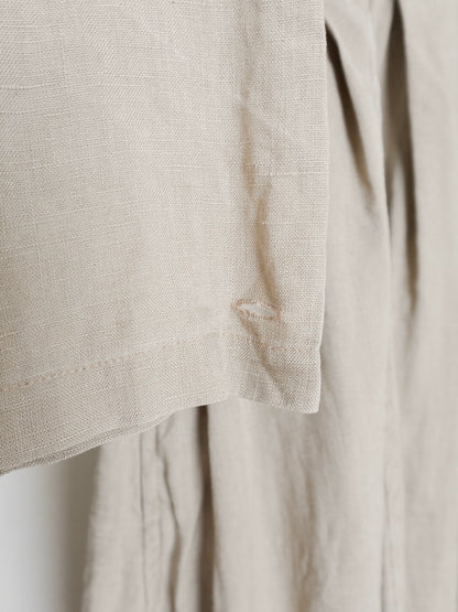 Linen Doublezip Gather Onepiece