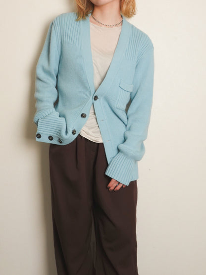 Light Blue Button Cardigan