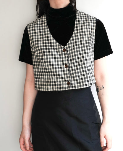 Check Short Vest