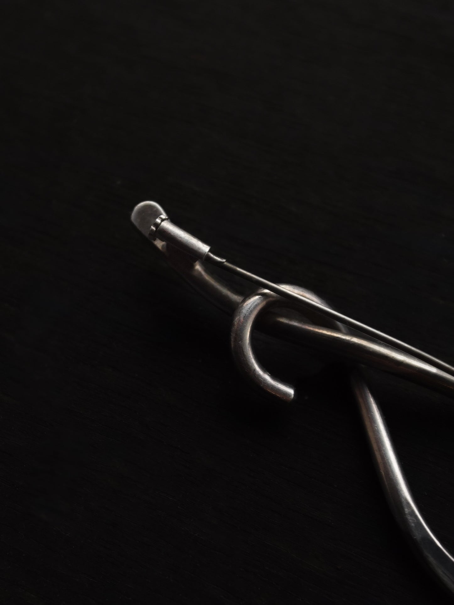 Silver Brooch - Trombone clasp