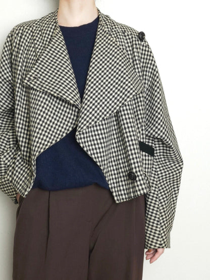 80s Gingham Check Jacket