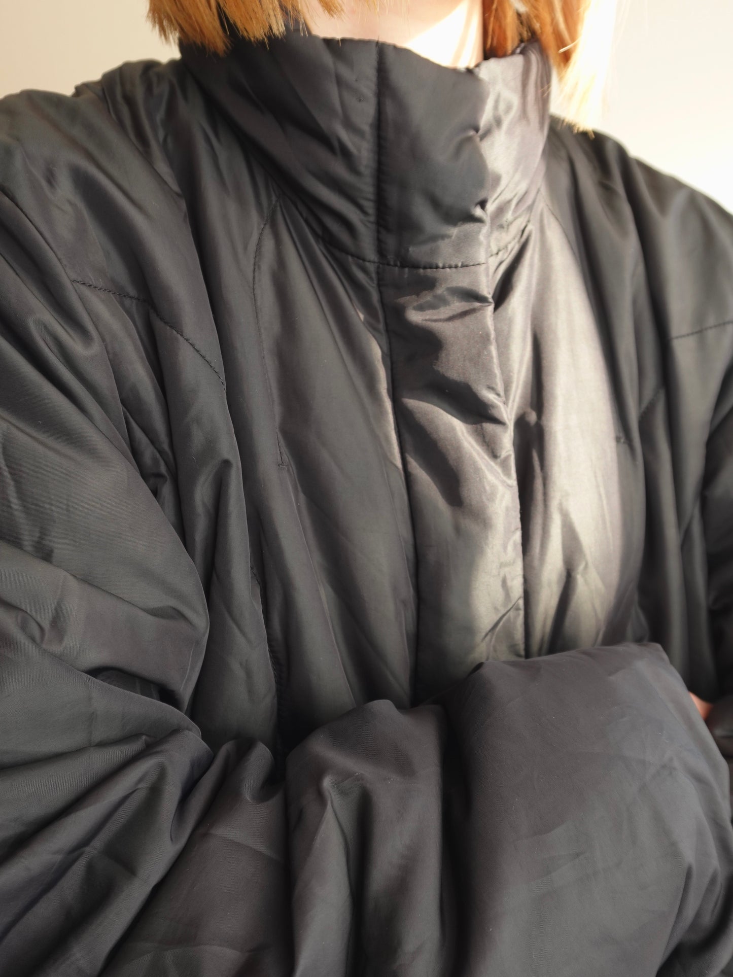 Padded Stand Collar Long Coat