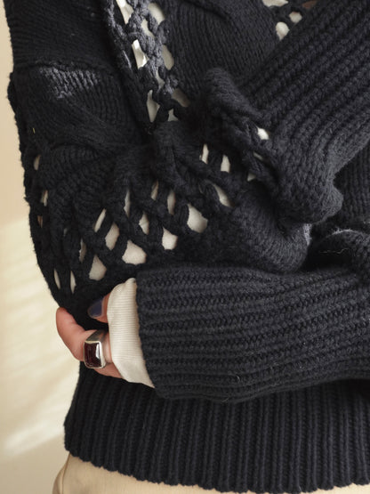 Openwork Knit Sweater