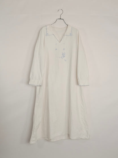 Embroidery Long Shirt Dress