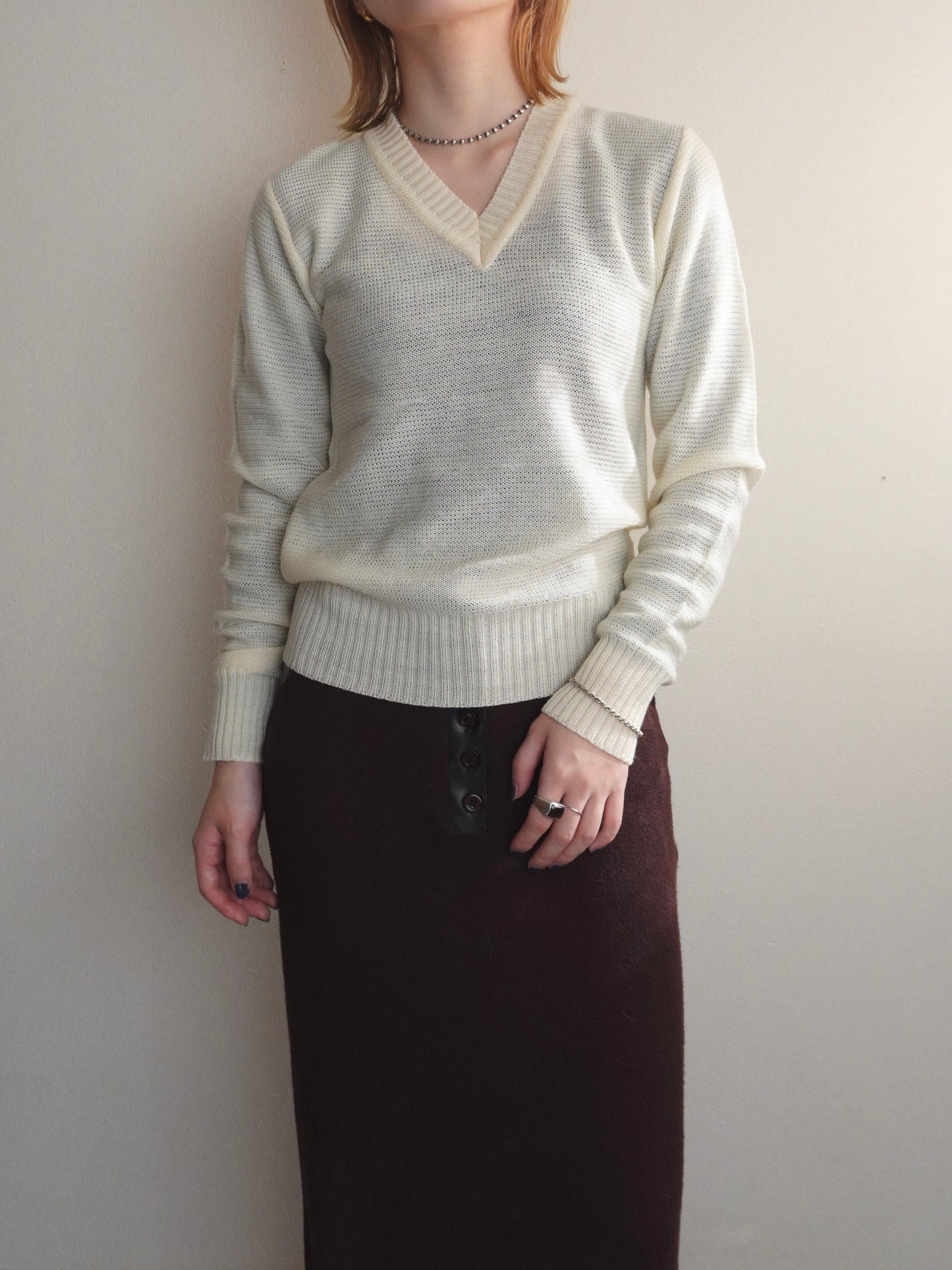 Vneck Knit Pullover