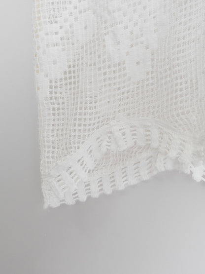 Remake Deep neck Crochet Vest