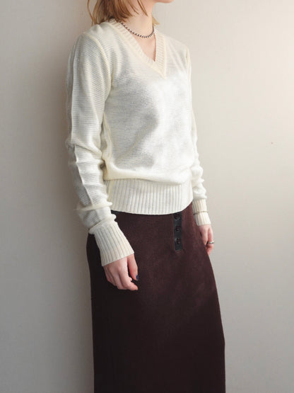 Vneck Knit Pullover