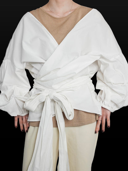 Cache-coeur Big Sleeve Blouse
