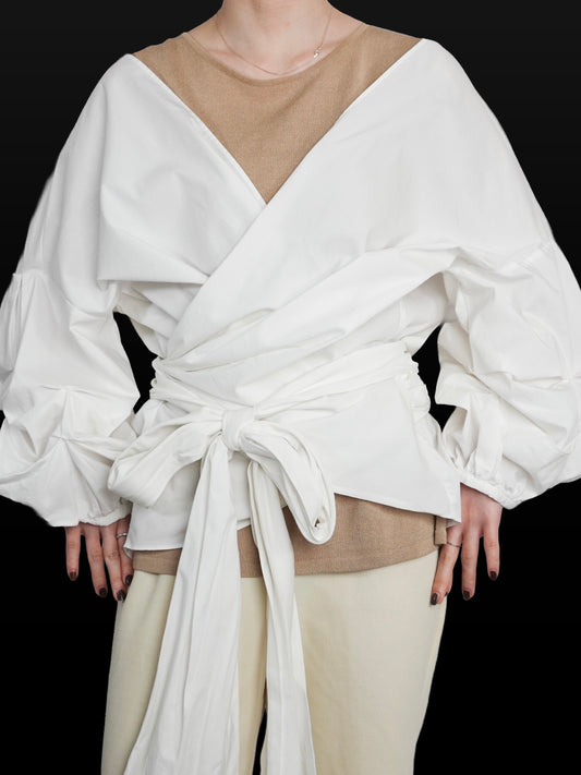 Cache-coeur Big Sleeve Blouse
