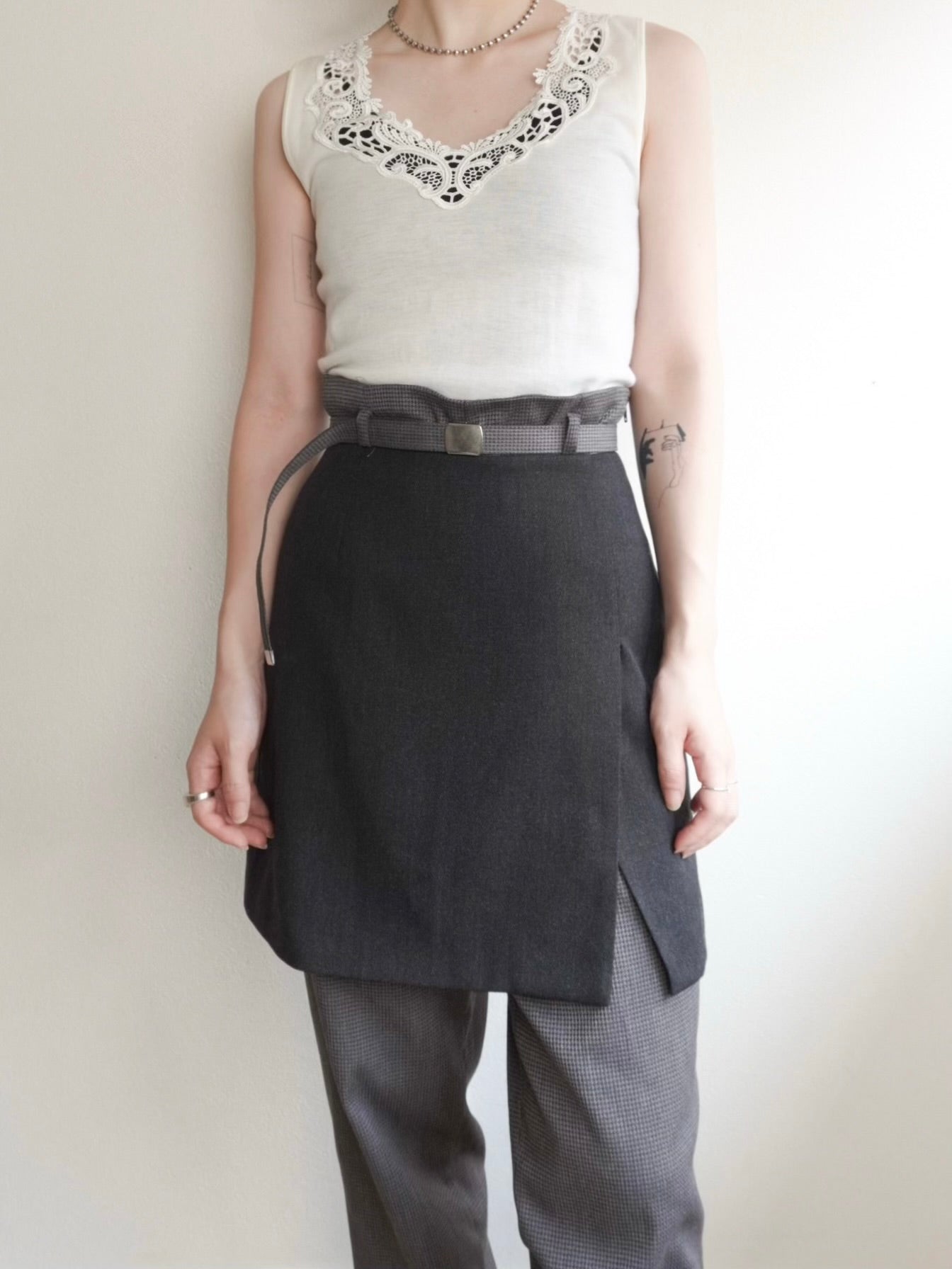 Slit Mini Skirt