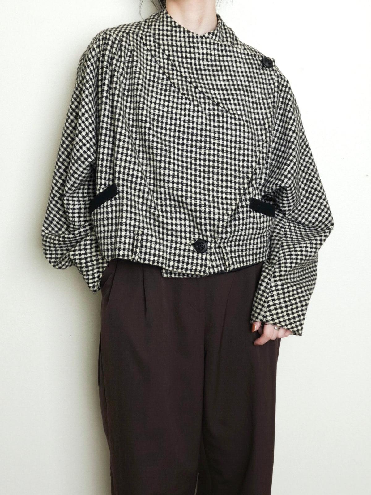 80s Gingham Check Jacket