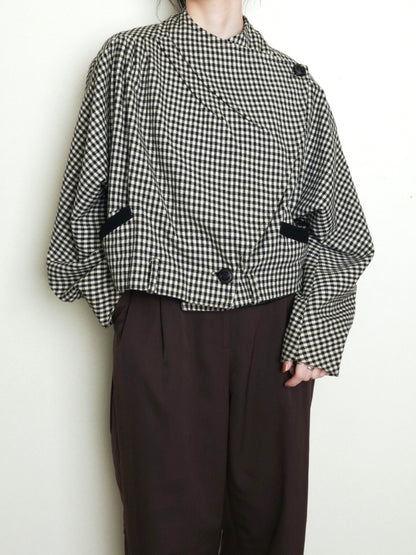 80s Gingham Check Jacket