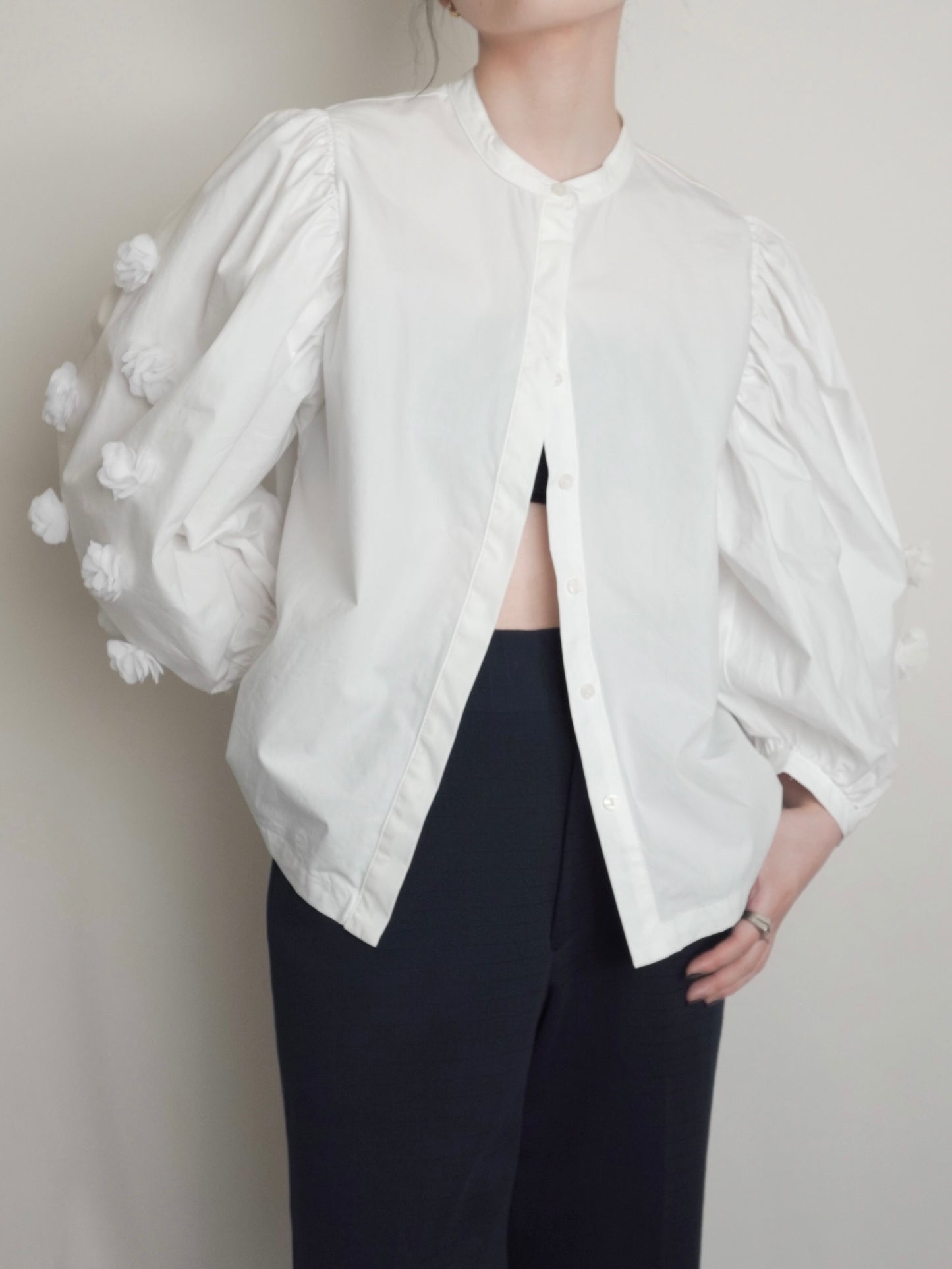 Flower Sleeve Shirt