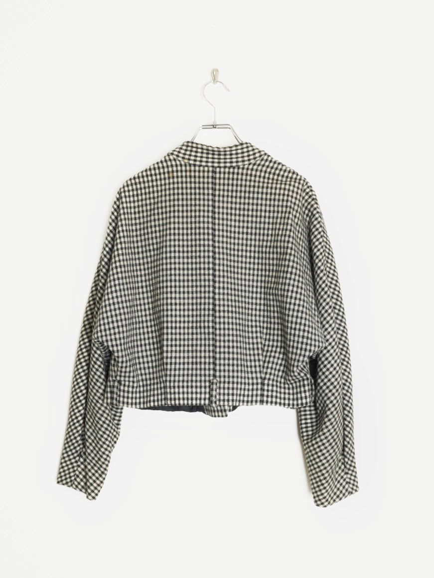 80s Gingham Check Jacket