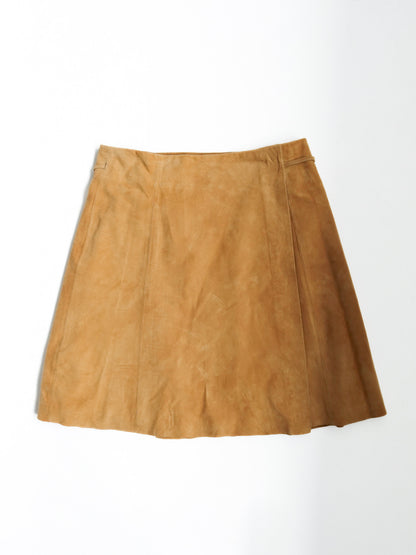 Italy “conbipel” Suede Wrap Skirt