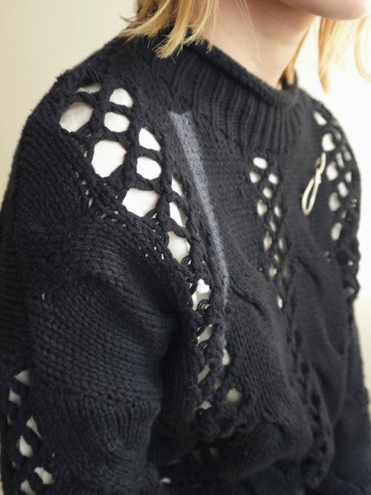 Openwork Knit Sweater
