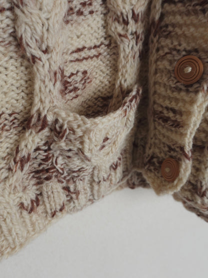 Marble Cable Knit Cardigan