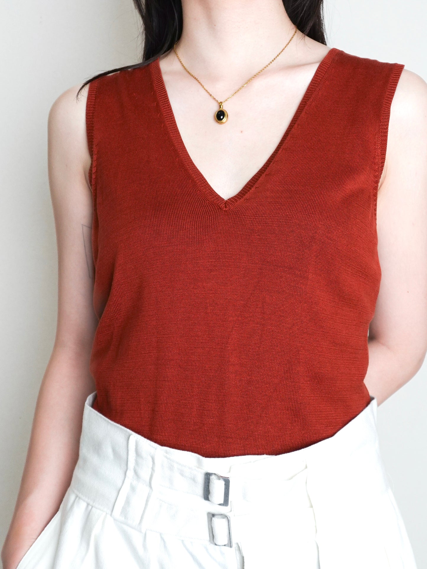 Silk Sleeveless Tops