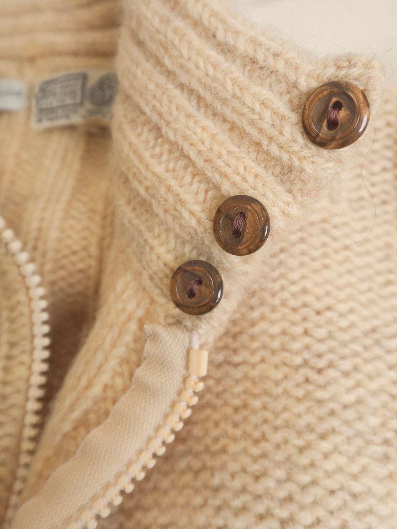 70s~ Cable Full zipup Knit