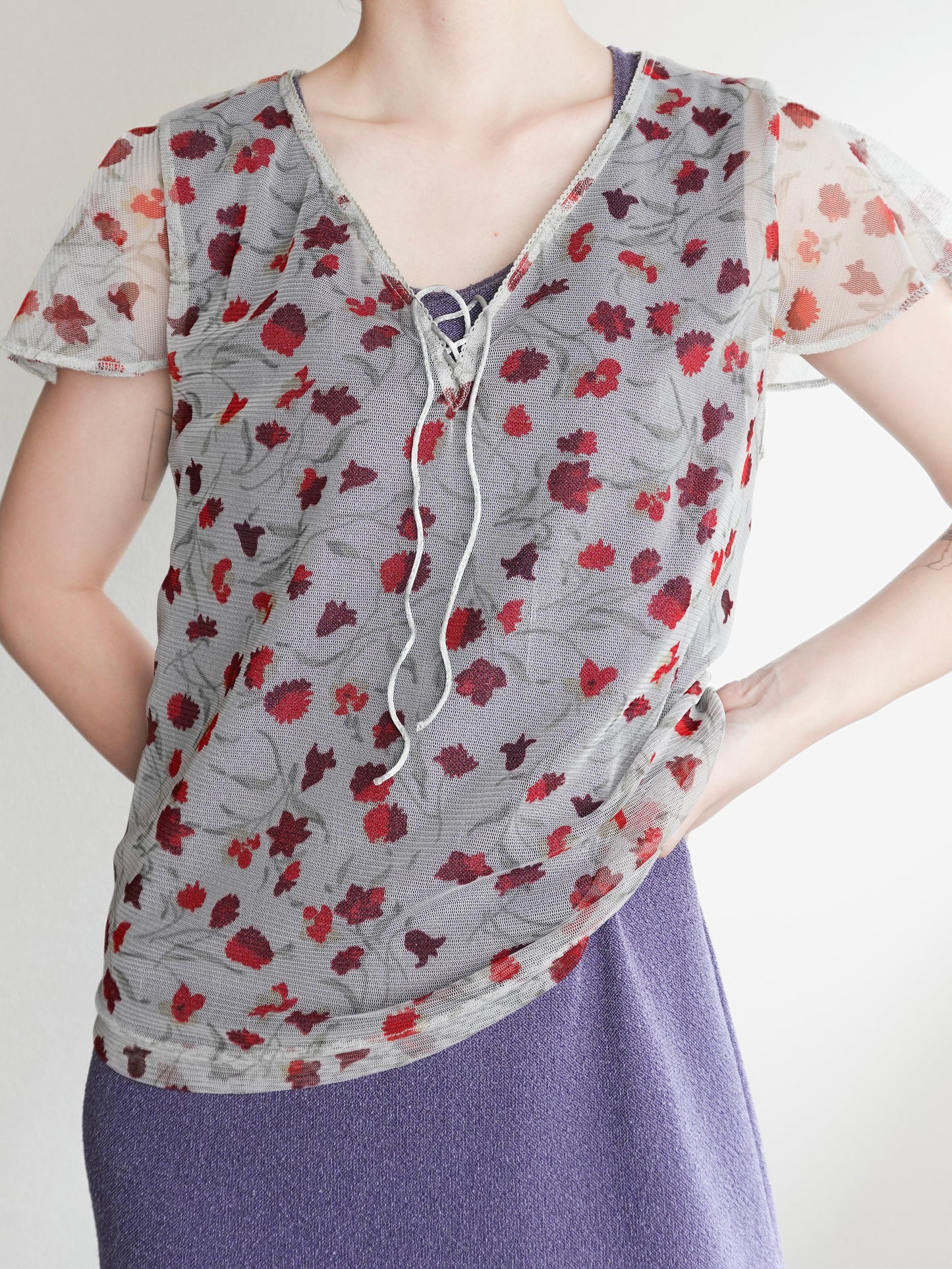 Sheer Flower Tops