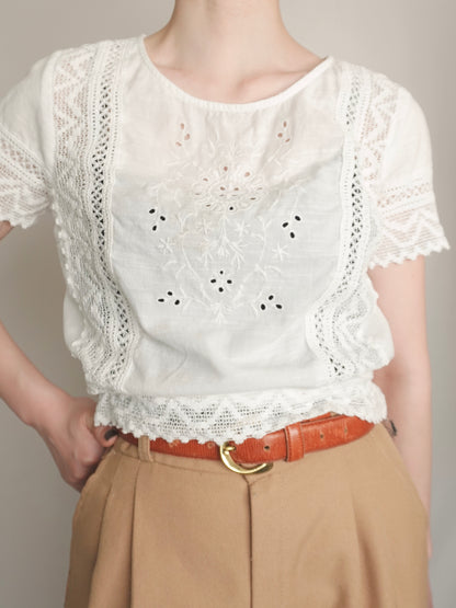 Lace Cotton Tops