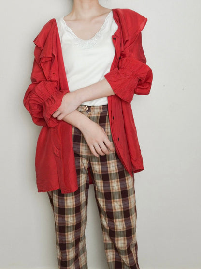 Frill Silk Blouse