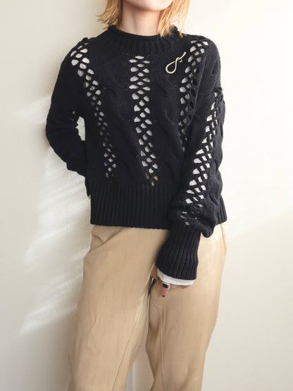 Openwork Knit Sweater