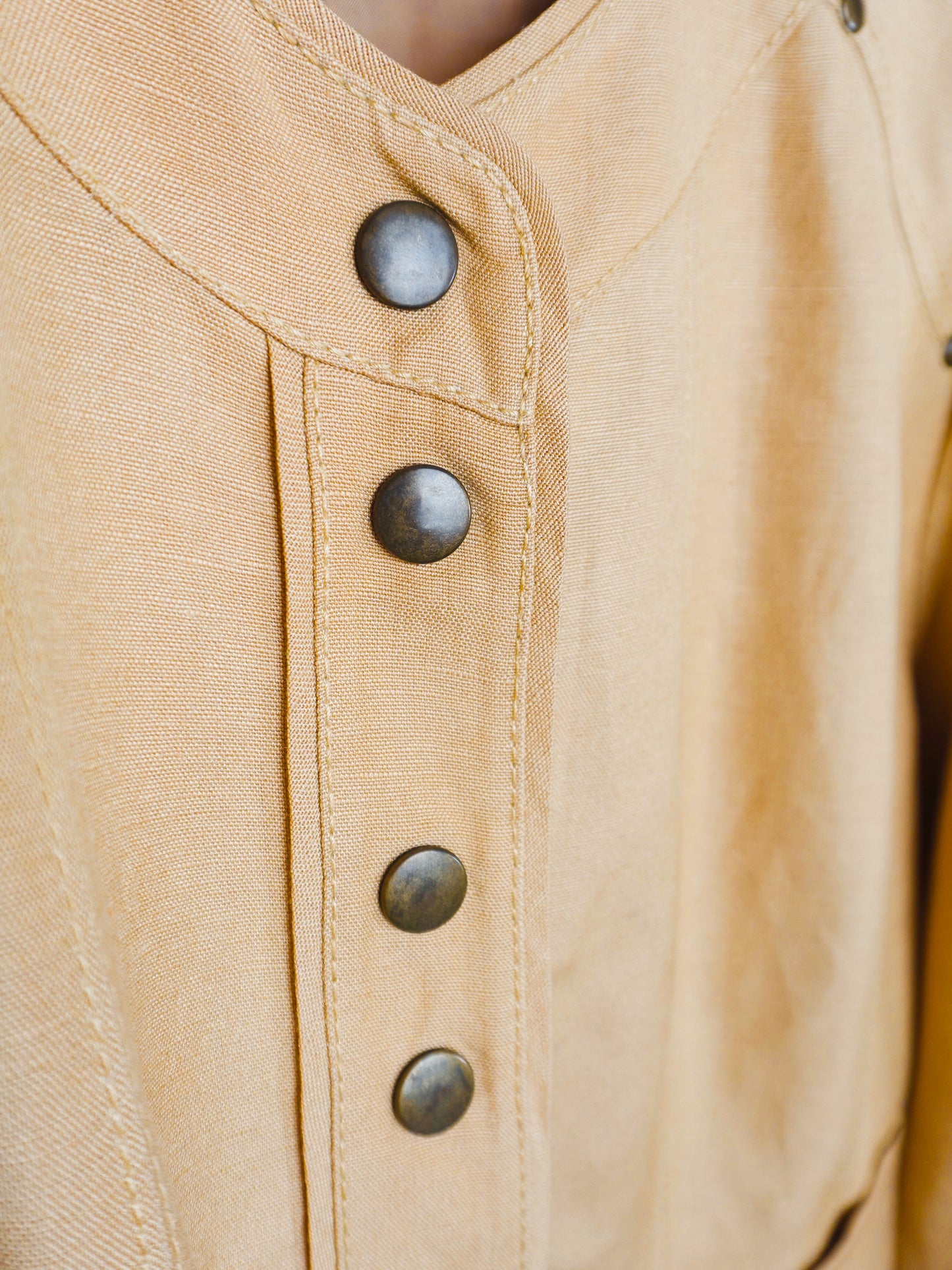 No collar Studs Jacket