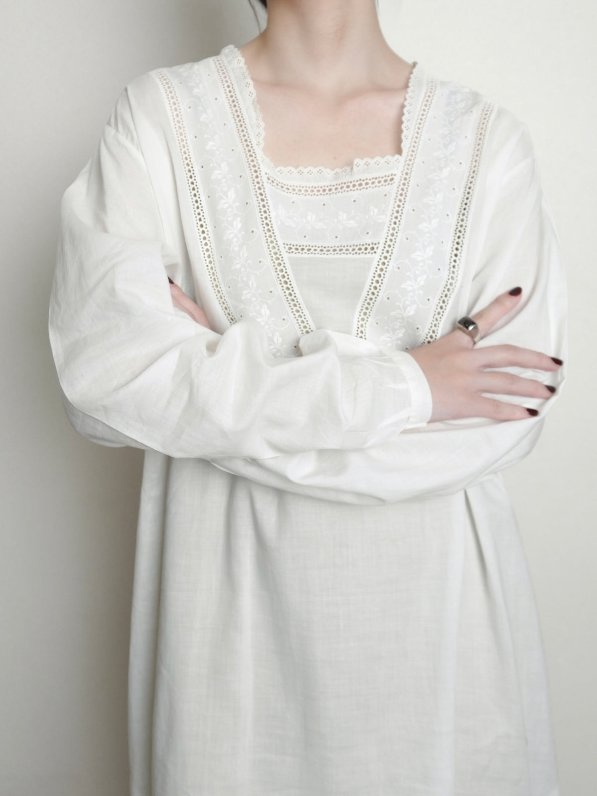 ~80s Cotton Lace Onepiece