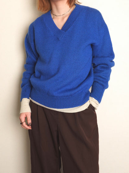 Royal blue Vneck Knit