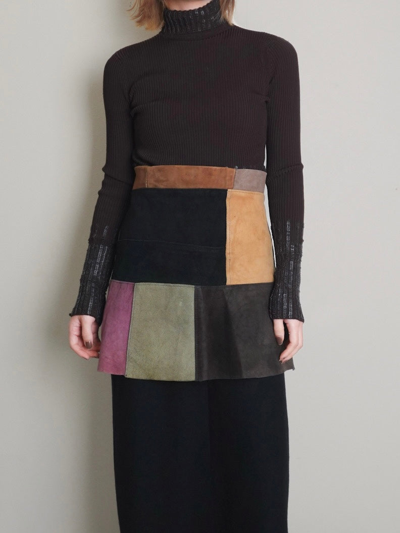 Patchwork Suède Skirt