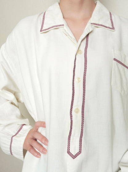 Piping Pajama Shirt