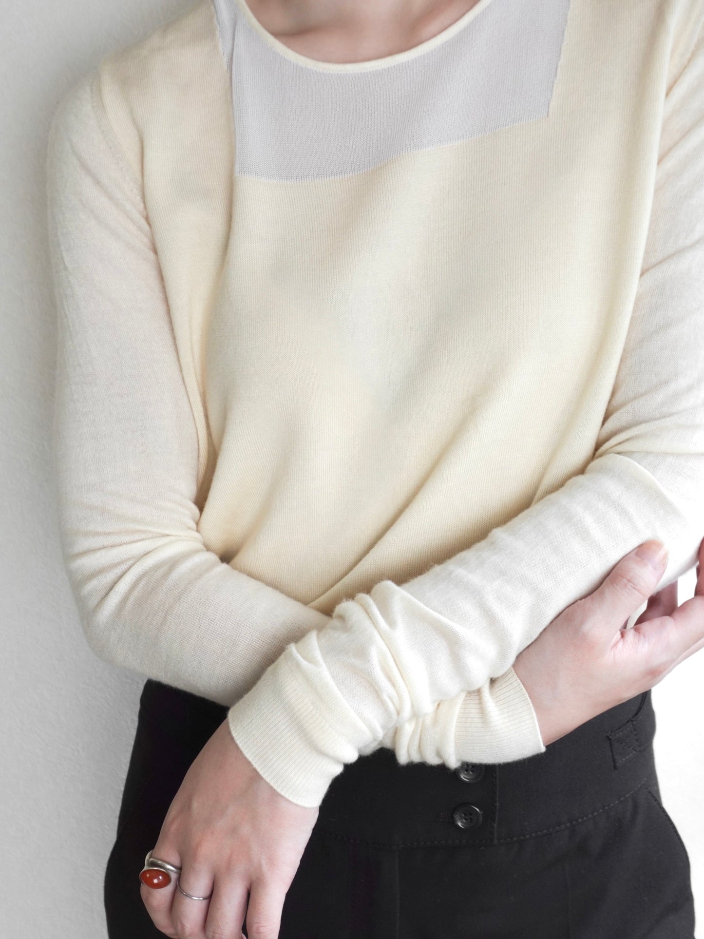 Sheer Panel Knit