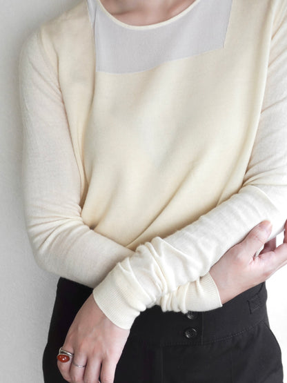 Sheer Panel Knit