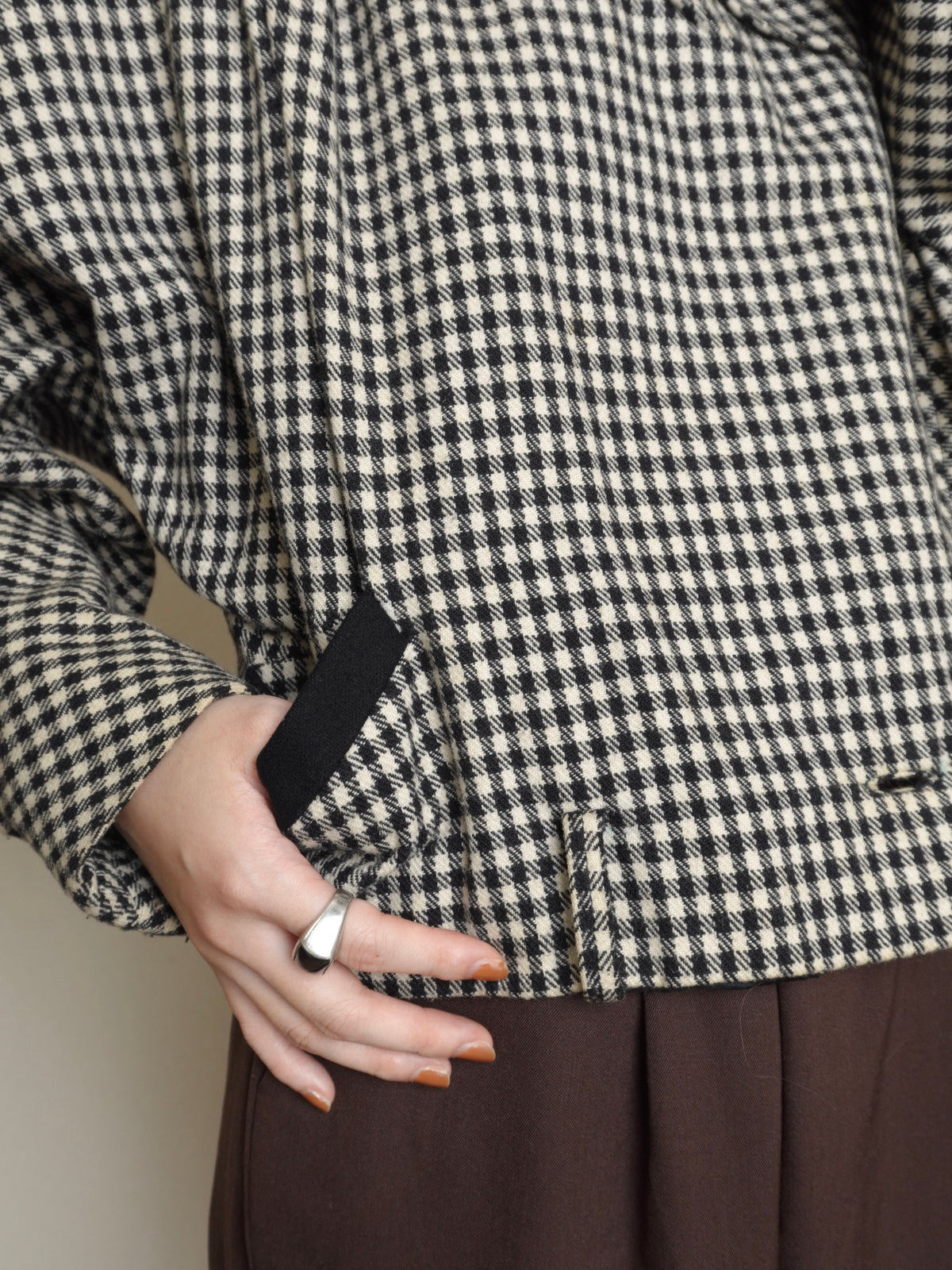 80s Gingham Check Jacket