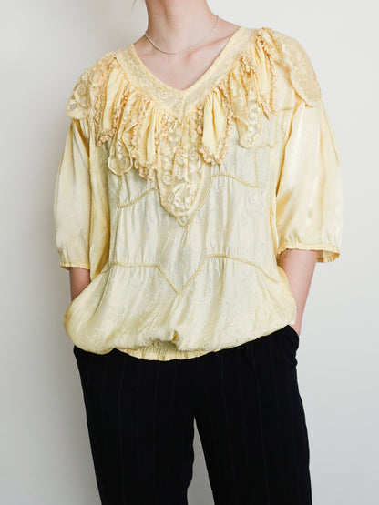 Satin Frill Lace Tops