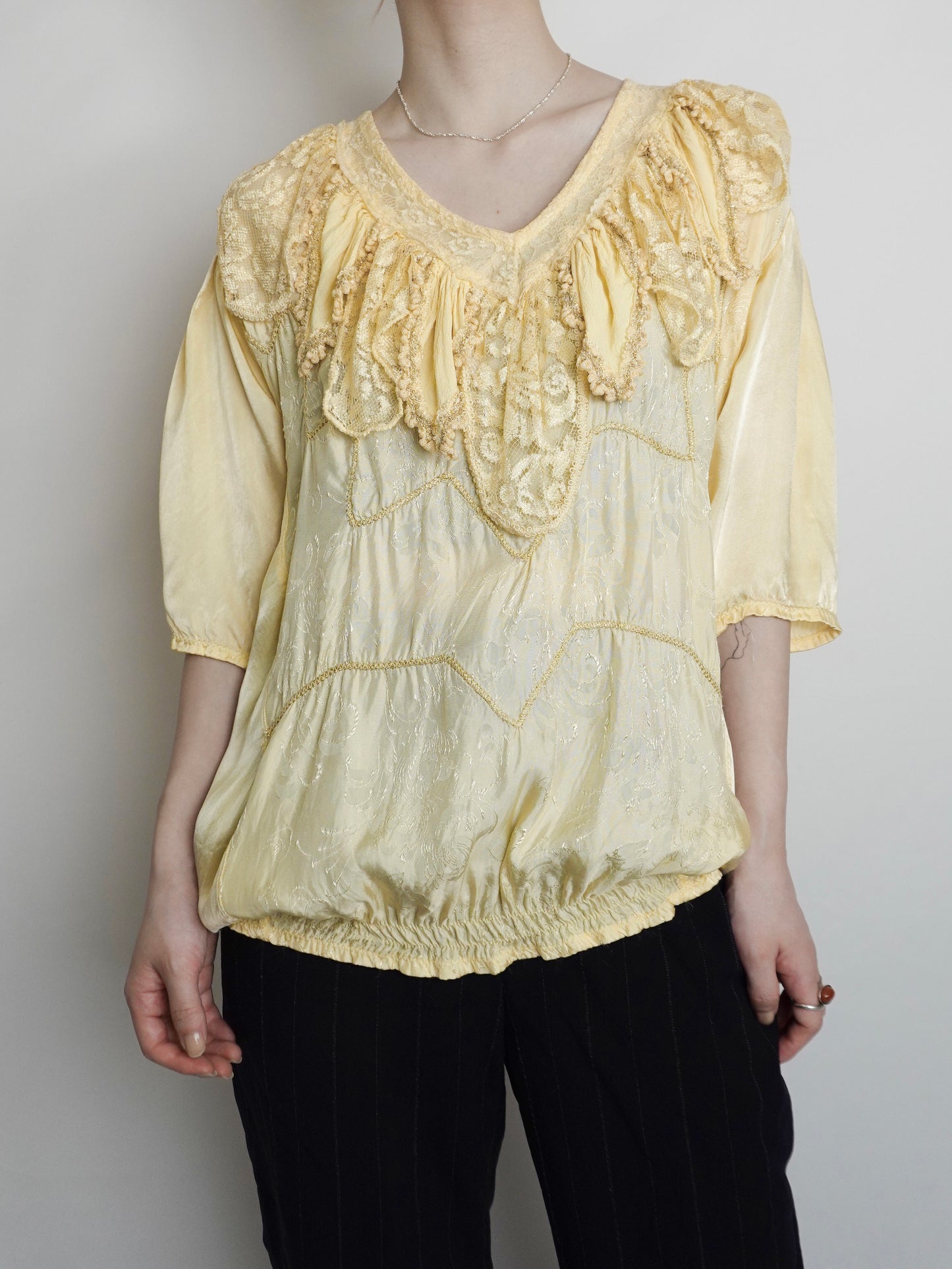Satin Frill Lace Tops