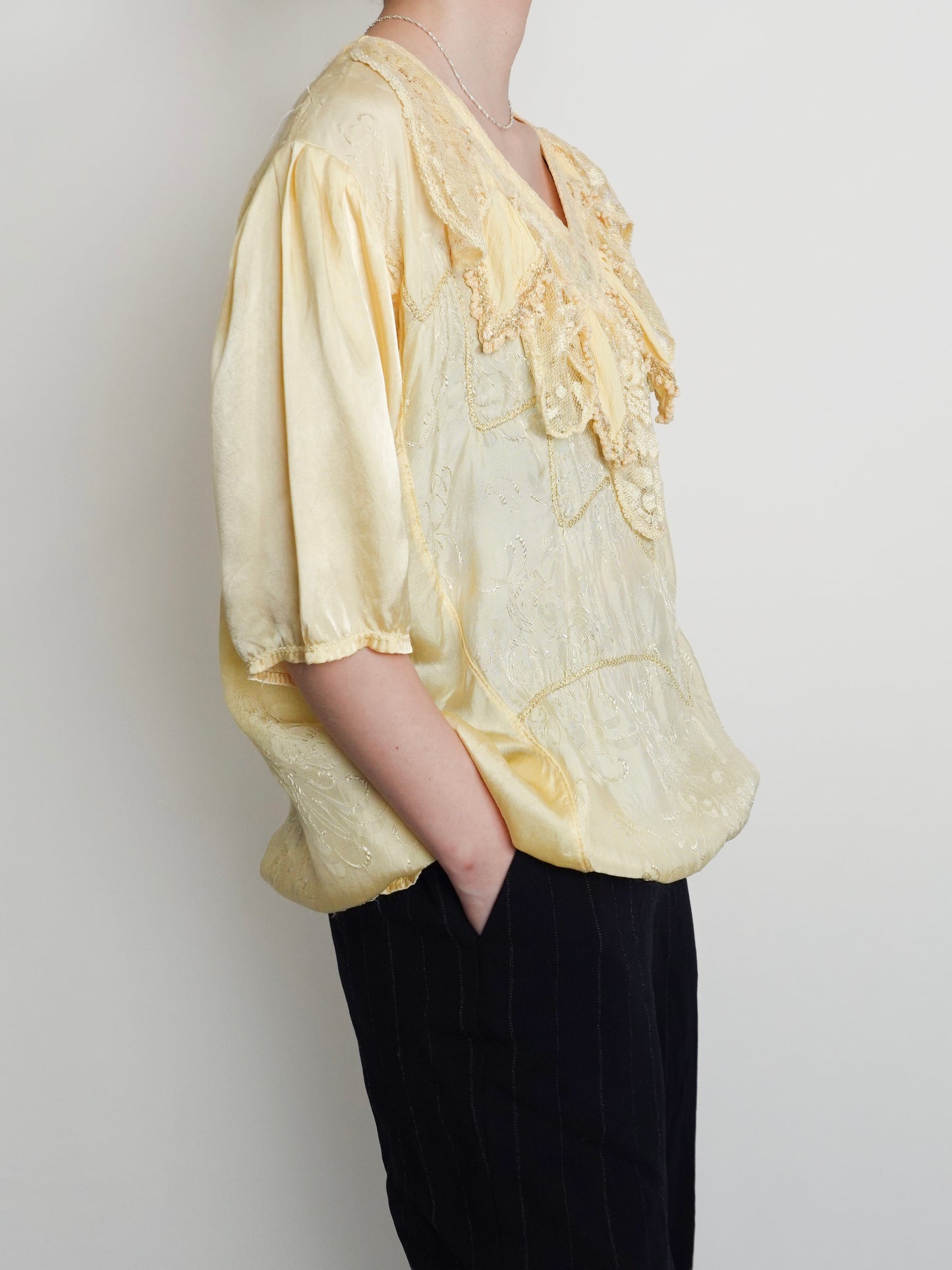 Satin Frill Lace Tops