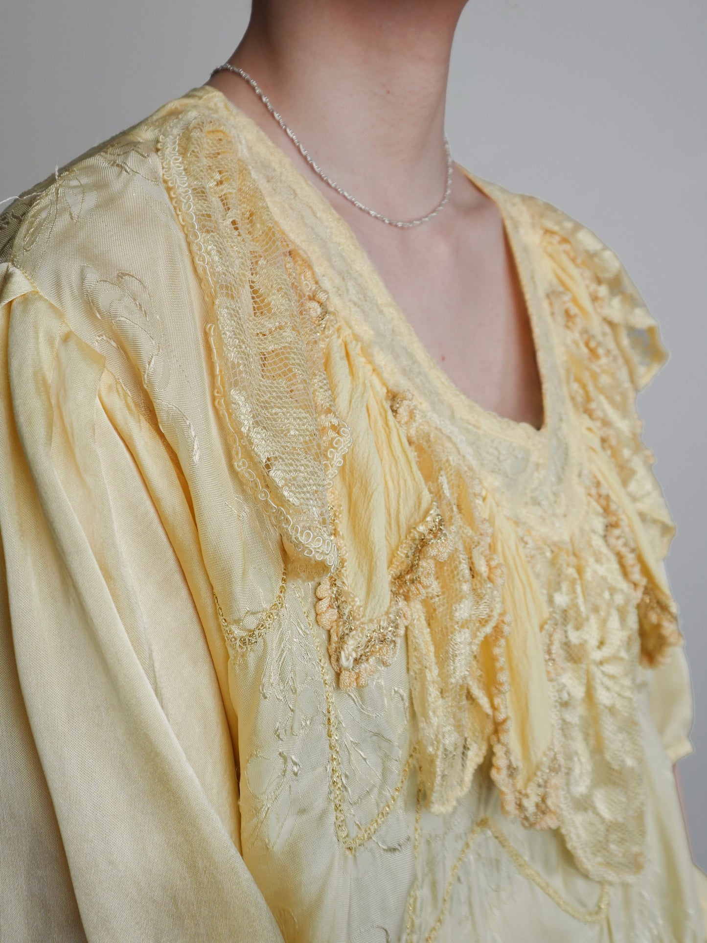 Satin Frill Lace Tops