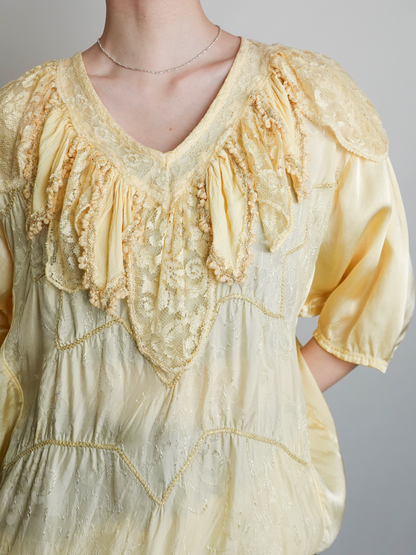 Satin Frill Lace Tops