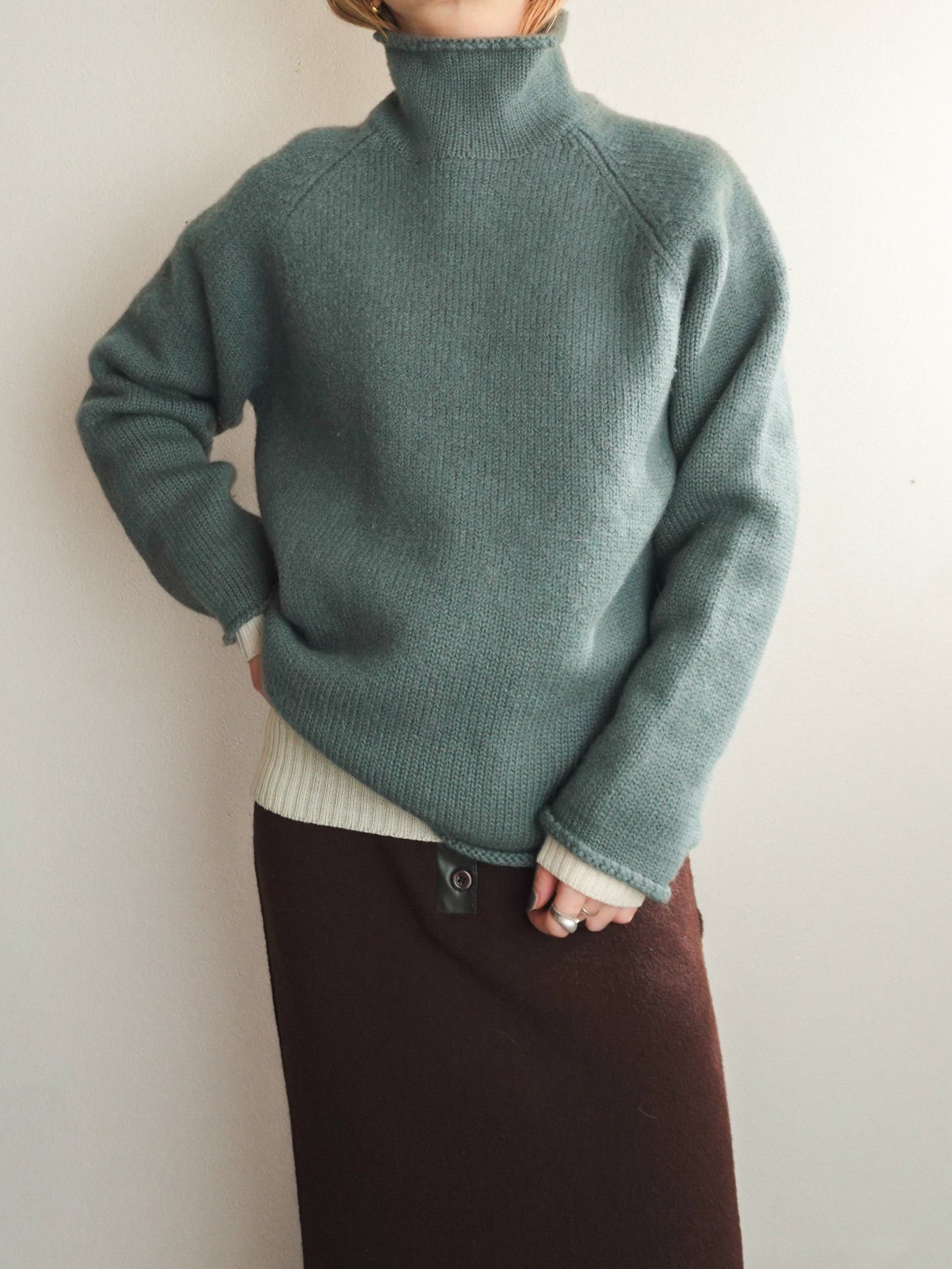 90s~ "J.CREW" Roll neck Knit